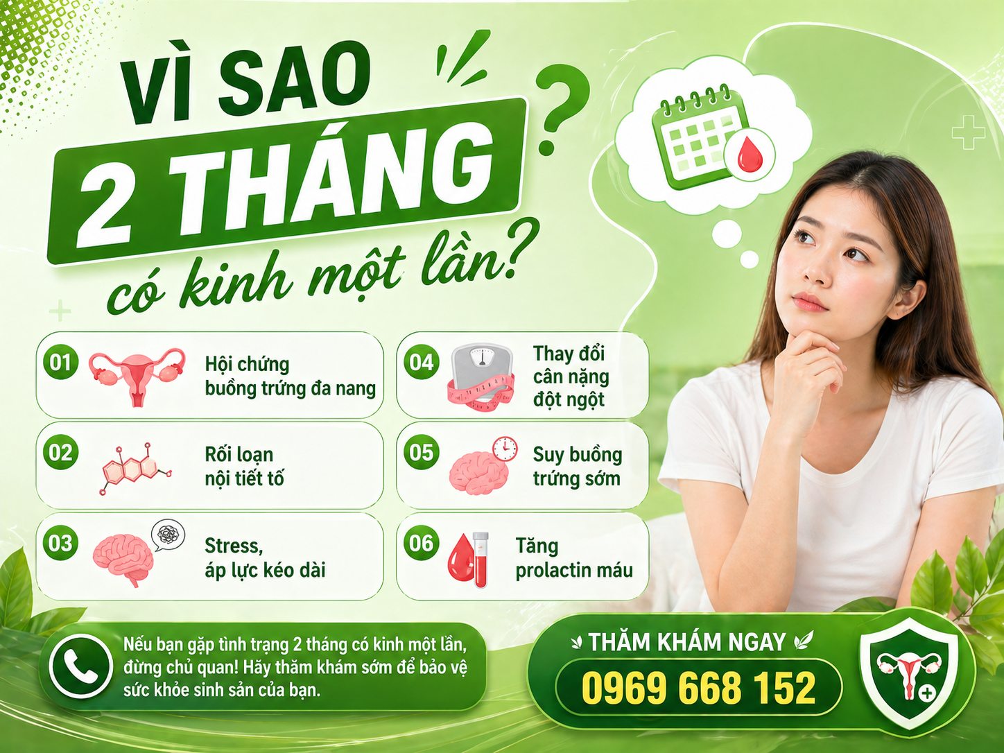 Nguyên nhân 2 tháng có kinh một lần 