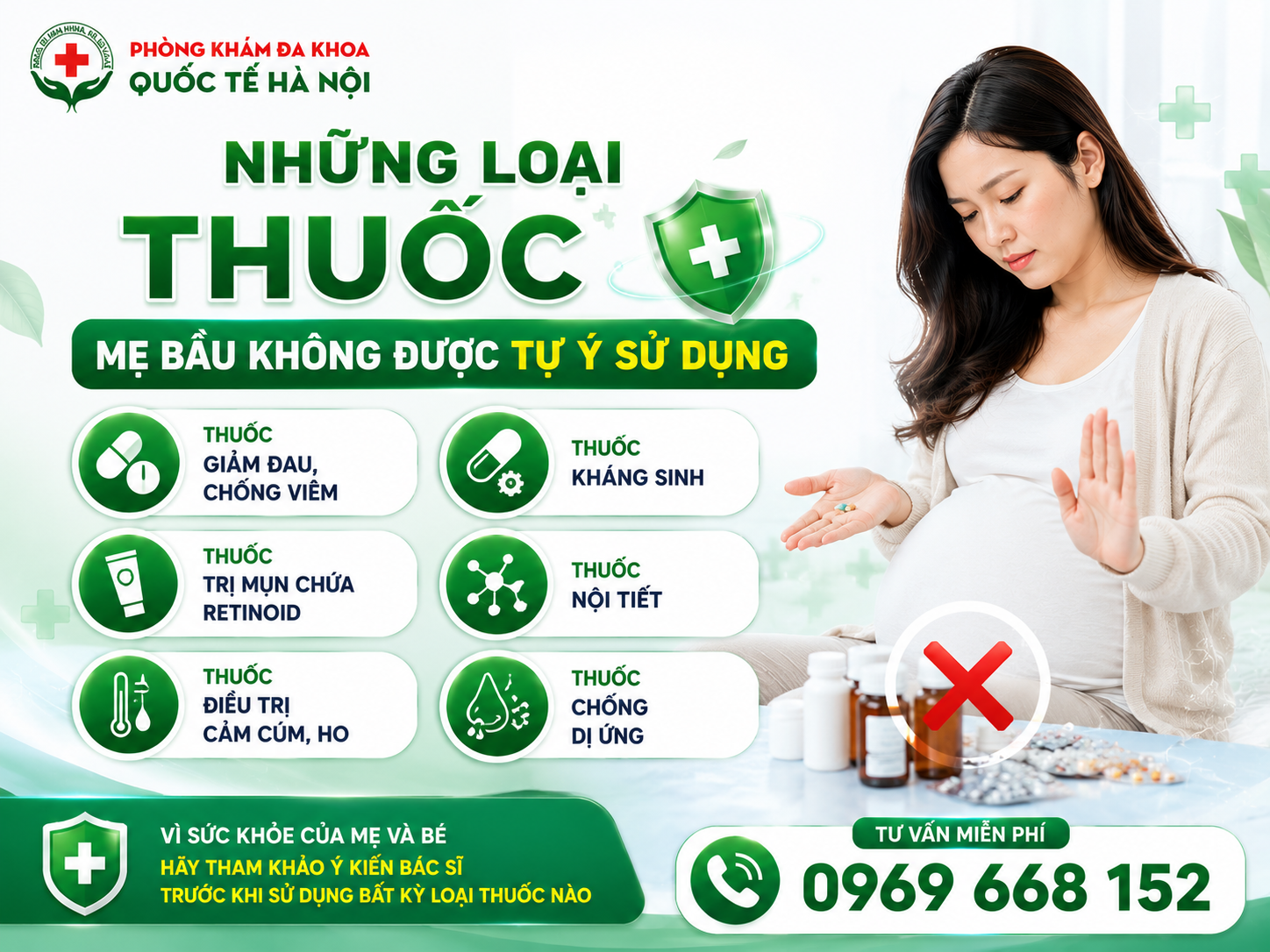Mang thai dùng thuốc thế nào cho an toàn? Những loại thuốc không được tự ý sử dụng