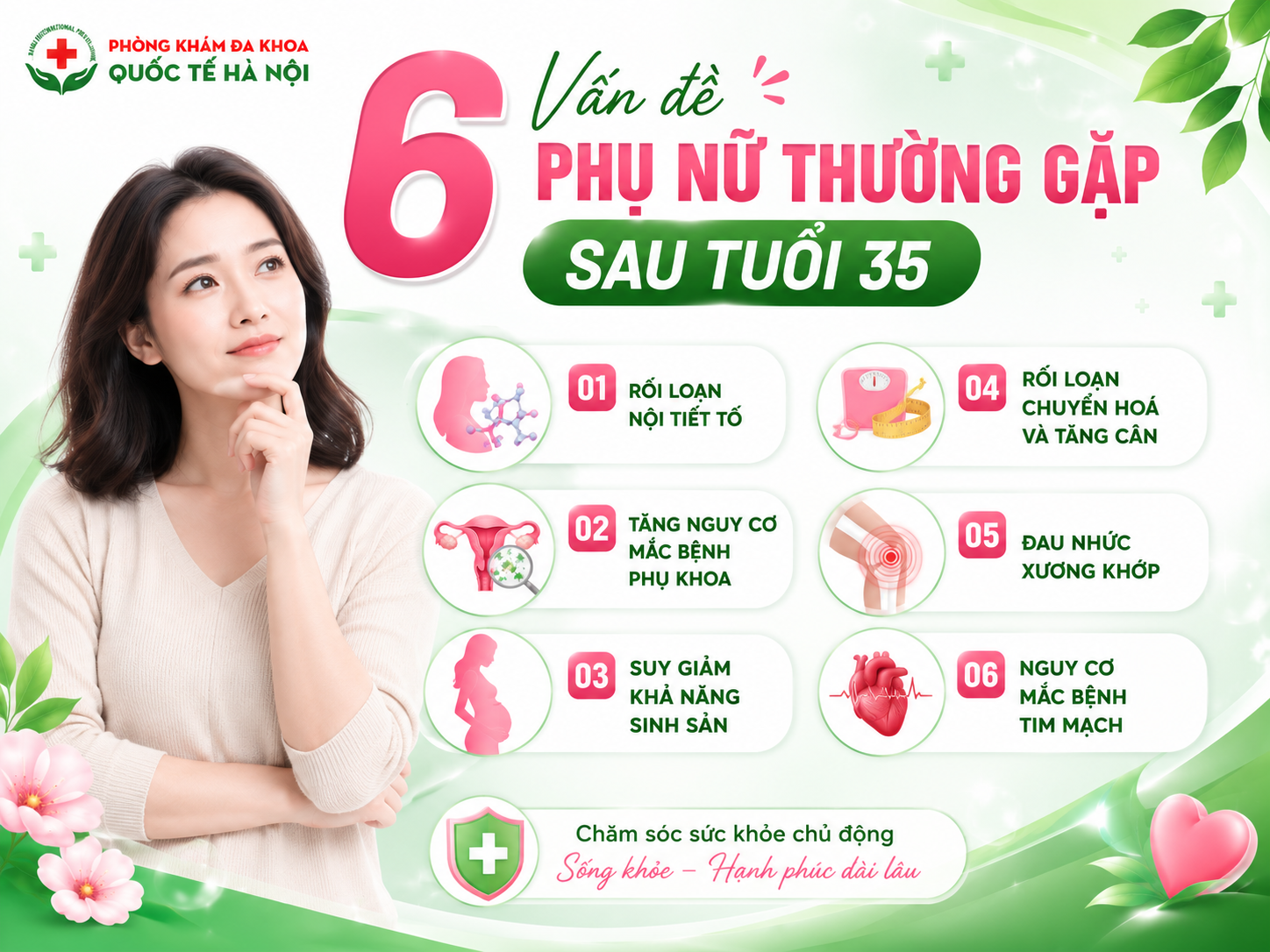 Vấn đề phụ nữ thường gặp sau 35 tuổi